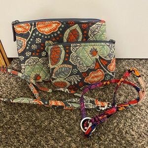 Vera Bradley Bundle-cosmetic bags-lanyard-strap